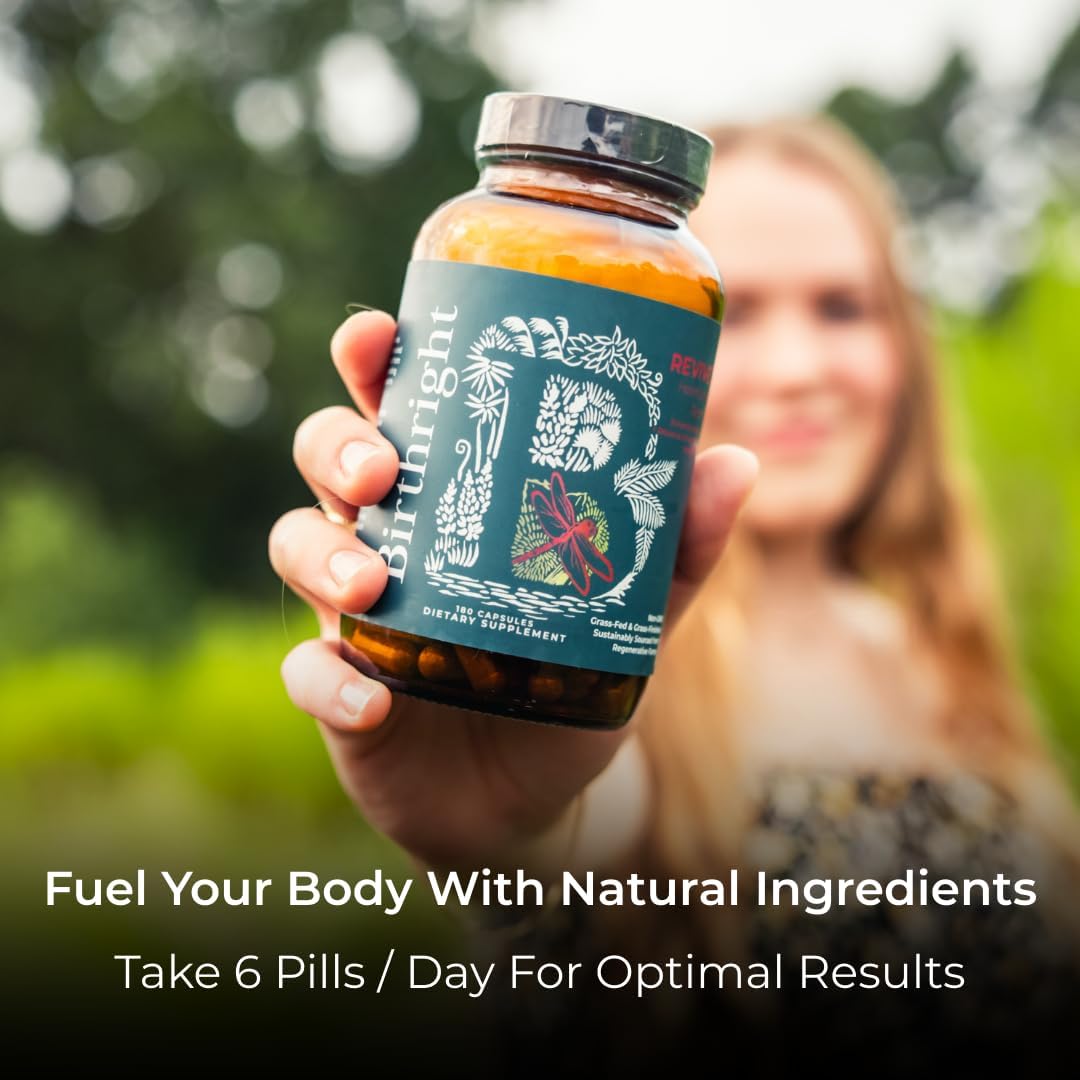 Birthright Revive Women's Supplement - Whole Food Herbal Blend with Grass-Fed Organs - görsel 5