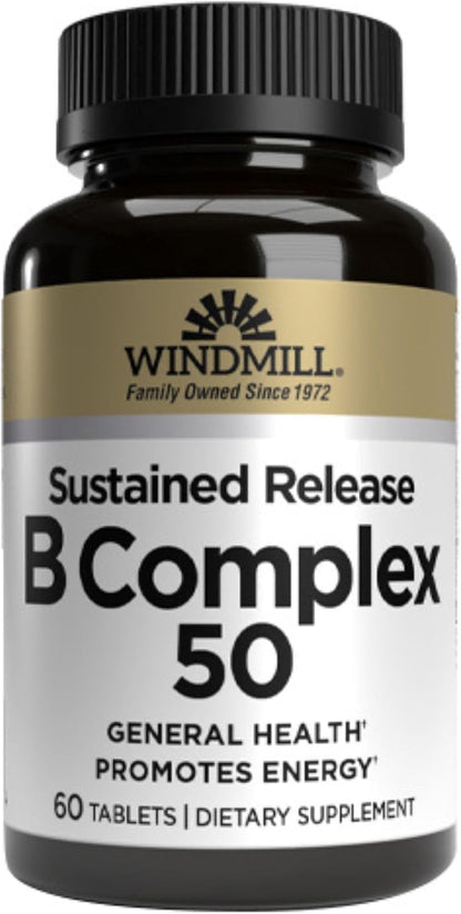Windmill B-Complex Sustained Release Tablets – 60 Tablets