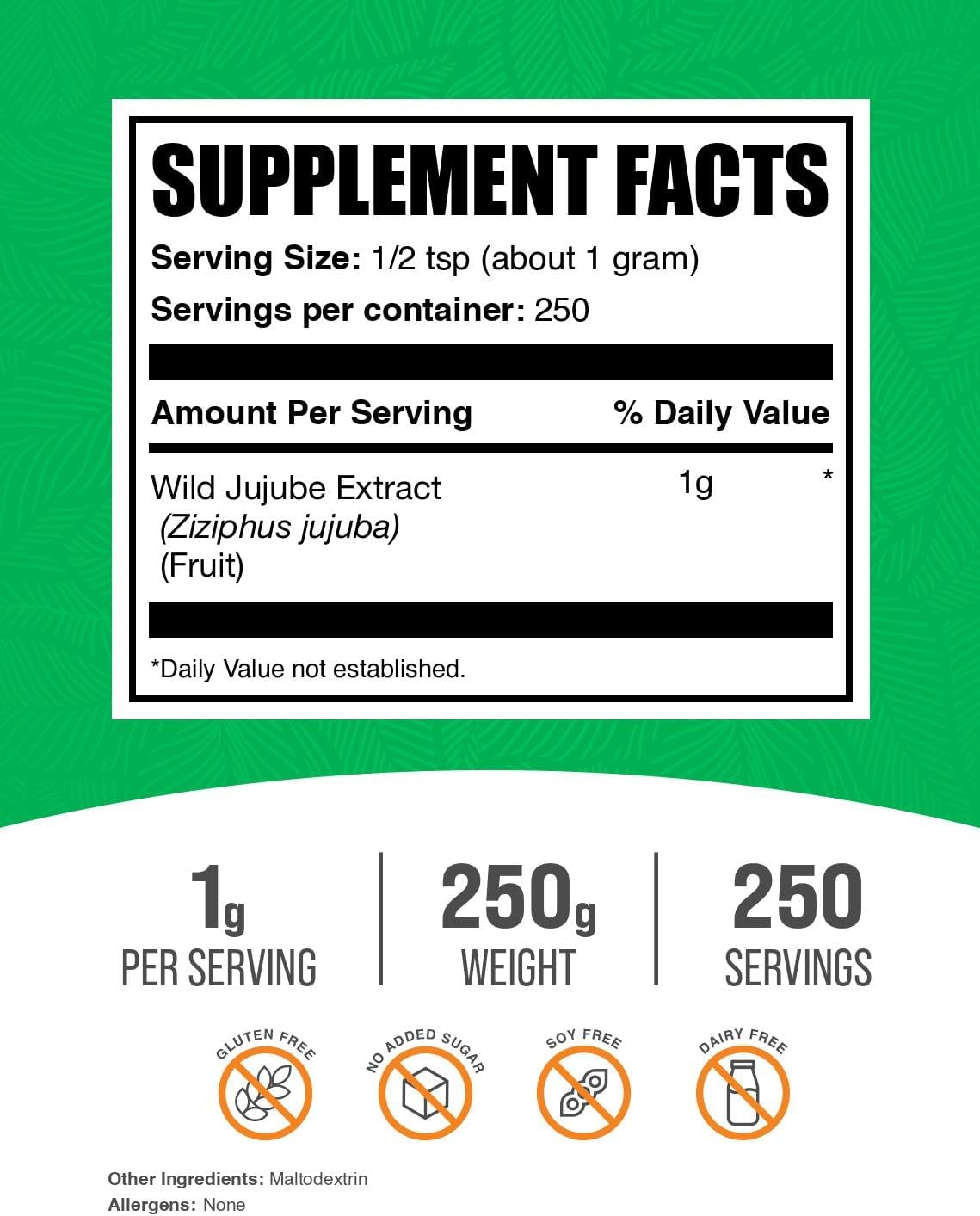Wild Jujube Extract Powder – Herbal Supplement, 250g - görsel 5