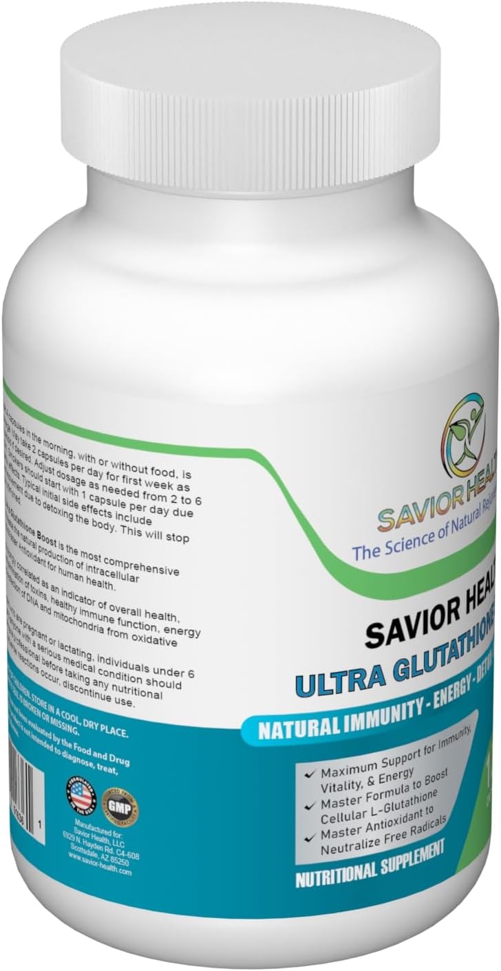 Saviour Health Ultra Glutathione Boost, 120 Veggie Capsules - görsel 6