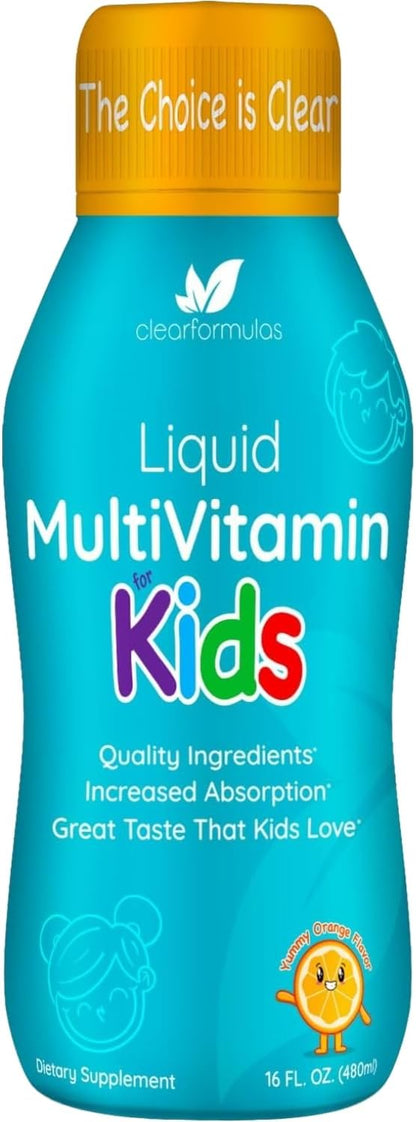 Clear Formulae Sugar Free Liquid Multivitamin for Children – Orange Flavour
