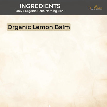Organic Lemon Balm 30 Servings - 800 mg Per Serving - 2 fl oz Liquid - Melissa Officinalis