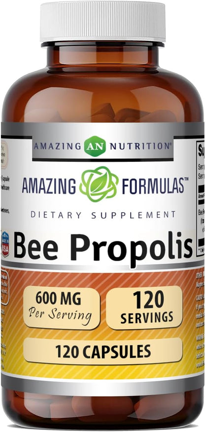 Amazing Formulae Bee Propolis Supplement – 600mg, 120 Capsules