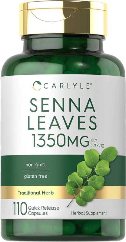 Carlyle Senna Leaves Supplement - 1350 mg, 110 Capsules