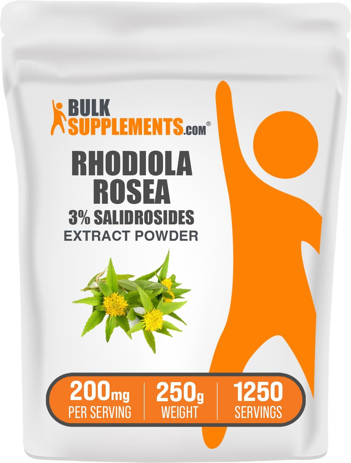 BulkSupplements.com Rhodiola Extract Powder - 3% Salidrosides, Rhodiola Rosea Extract - Herbal Supplement, Gluten-free, 200mg per Serving, 100g (Pack of 1) - görsel 8