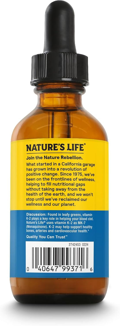 Nature's Life Vitamin K2 (MK7) Drops, 59 ml