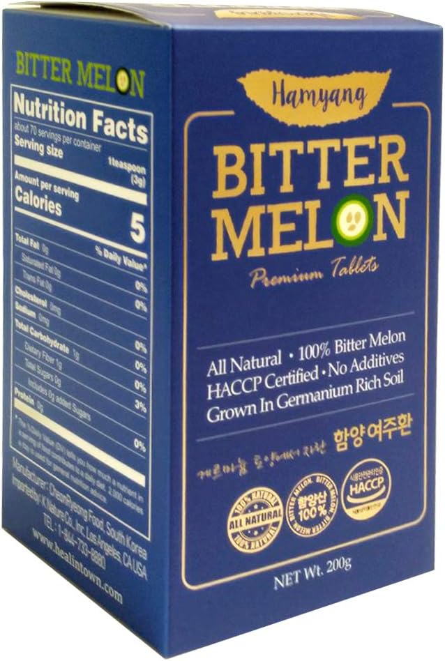 Premium 100% Natural Bitter Melon Tablets - 200g (Pack of 2) - görsel 4