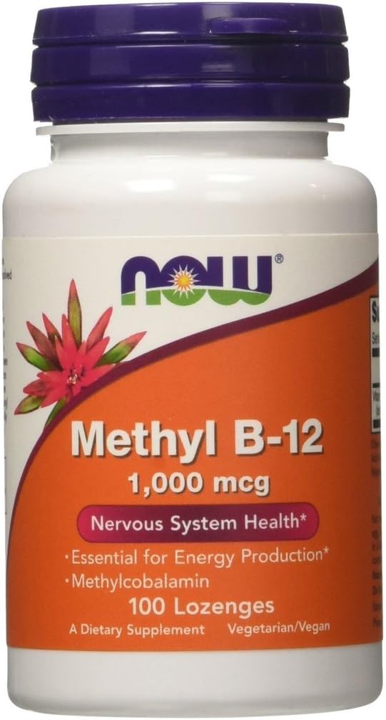 NOW Foods Methyl B-12 1000mcg, 200 Lozenges (2 Packs of 100) - görsel 6
