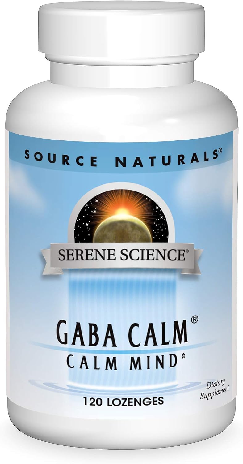 Source Naturals Serene Science, GABA Calm Quick Dissolving Peppermint Flavour - 120 Lozenges - görsel 1
