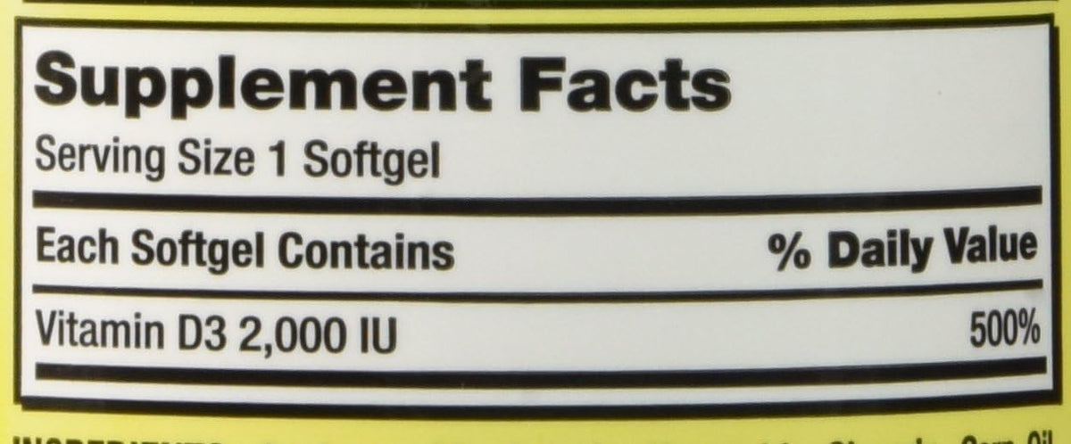 Kirkland Extra Strength Vitamin D3 2000 IU, 600 Softgels - görsel 2