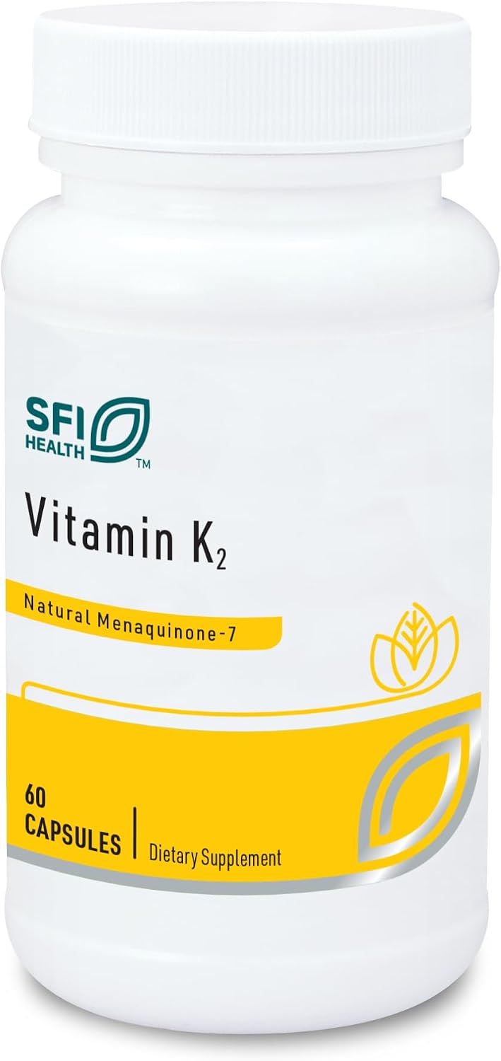 Klaire Labs SFI Health Vitamin K2-50 mcg as – Bone Health Support: Vitamin K2 helps activate osteocalcin, a – Image 1
