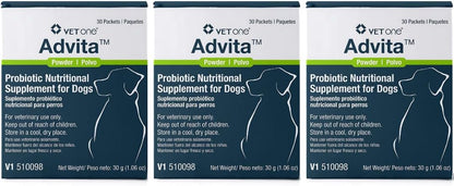 Vet One Advita Probiotic Nutritional Supplement for Dogs (3 Boxes, 90 Sachets)