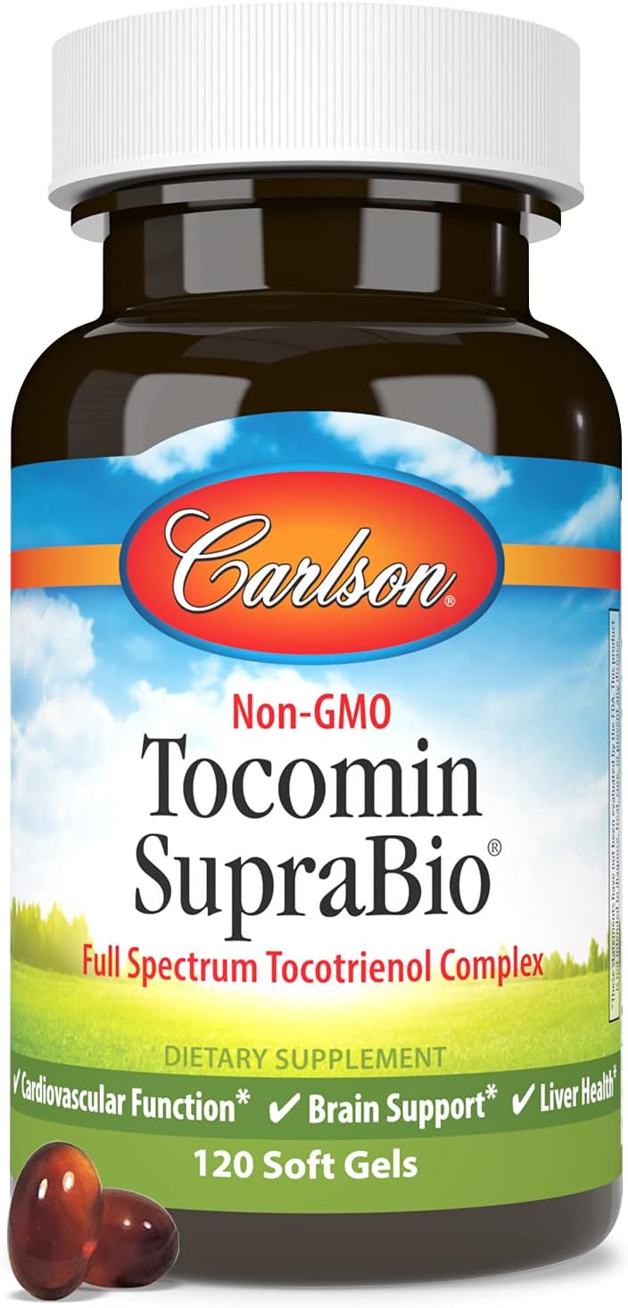 Carlson - Tocomin SupraBio, Full Spectrum Tocotrienol Complex, Non-GMO Tocotrienols, Alpha, Beta, Gamma, Delta, 120 Softgels - görsel 5