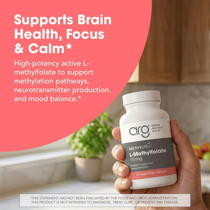 MethylPro L-Methylfolate 15 mg – Active 5-MTHF MTHFR Supplement for Women and Men – Mood and Brain Health – 90 Capsules
