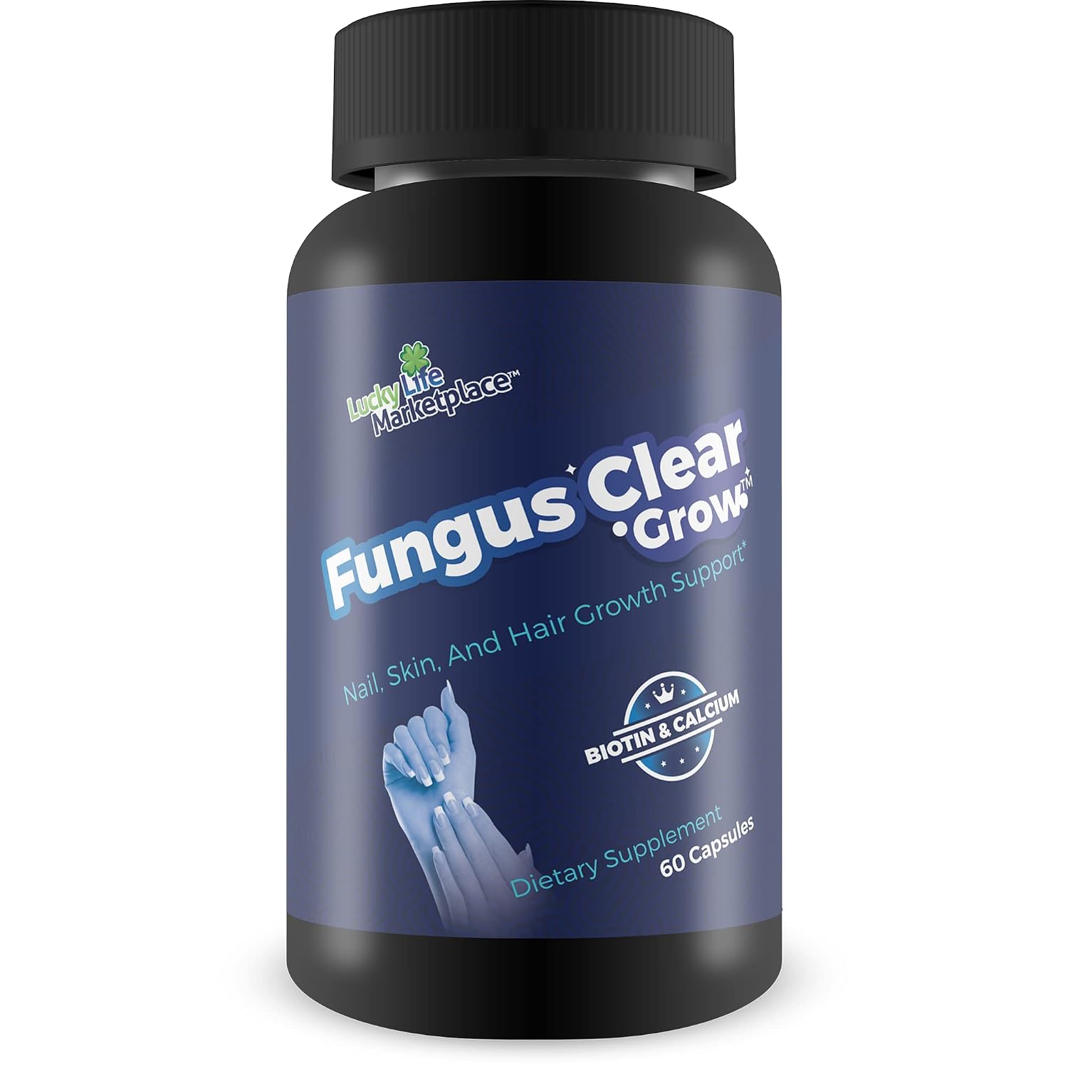 Fungus Clear Grow - Nail, Skin and Hair Support with Biotin & 9 Other Ingredients - görsel 1