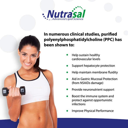 Nutrasal PhosChol PPC - Polyenyl Phosphatidylcholine Liquid Supplement - 480 ml (96 Servings)