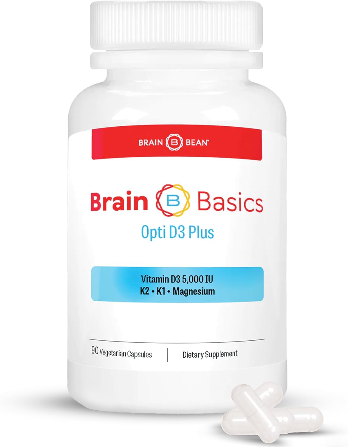 Brain Basic Opti D3 Plus - Vitamin D3 5000 IU with K1, K2, and Magnesium - görsel 1