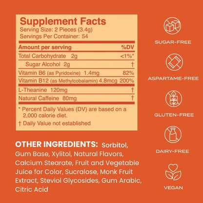 NeuroGum Energy & Focus, Cinnamon, 12 Packs, 9 Pieces Each