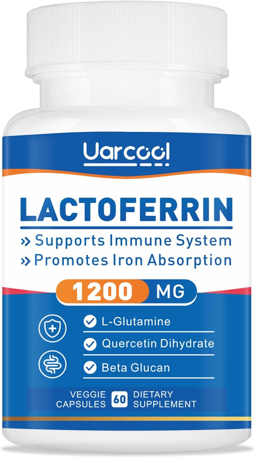 Uarcool Lactoferrin Supplement 1200mg - Gluten-free, Vegetarian - 60 Capsules - görsel 1
