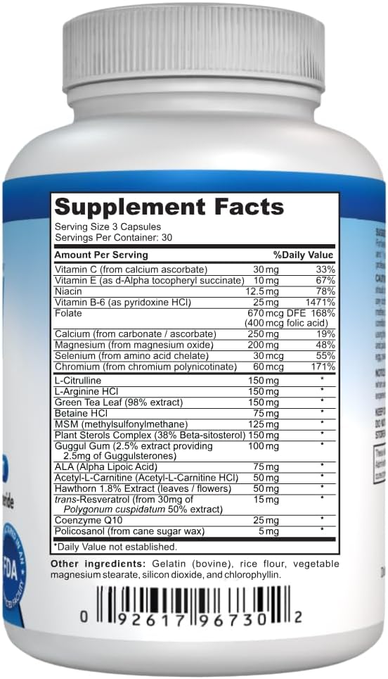 NutraPro Healthy Heart - Heart Health Supplements, Artery Cleanse & Protect, Supports Healthy Cholesterol and Triglycerides, GMP Certified - görsel 3