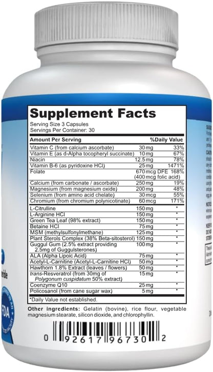 NutraPro Healthy Heart - Heart Health Supplements, Artery Cleanse & Protect, Supports Healthy Cholesterol and Triglycerides, GMP Certified