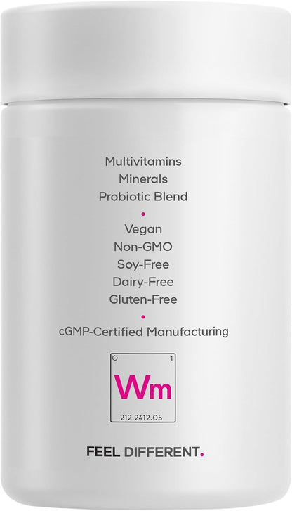Codeage Women’s Multivitamin – Vitamins A, C, D3, E, B6, B12, Folate, Calcium, Magnesium, Iron, Dong Quai, Probiotics – 1 Capsule Per Serving – Daily Vitamin Capsules for Women – Non-GM – 30 Capsules