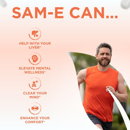 Clear Formulae Bioactive SAM-e 400mg - High Strength SAM-e Supplement with Active S,S Form (30 Servings)