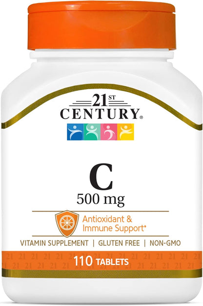 21st Century Vitamin C 500 mg Tablets, 110 Count (Pack of 3)