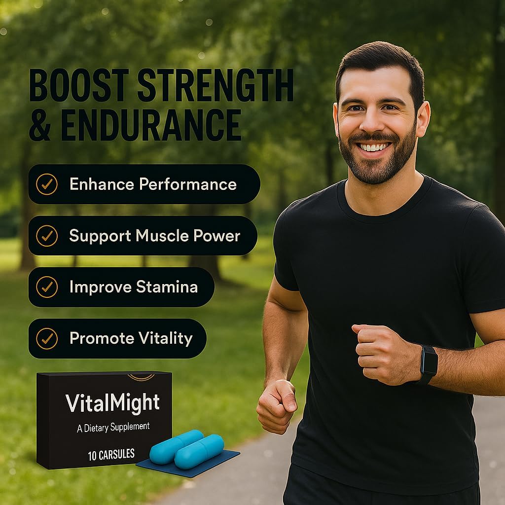Vital Might Sports Nutrition – Men's Performance & Endurance Supplement, 10 Capsules - görsel 7