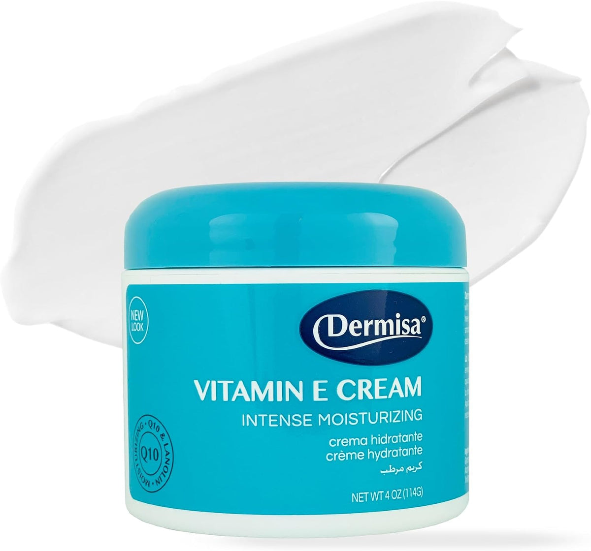 Dermisa Vitamin E Cream with Cocoa Butter, Collagen, Elastin & Coenzyme Q10 – Intense Moisturiser for Dry and Ageing Skin, Face and Body - görsel 1