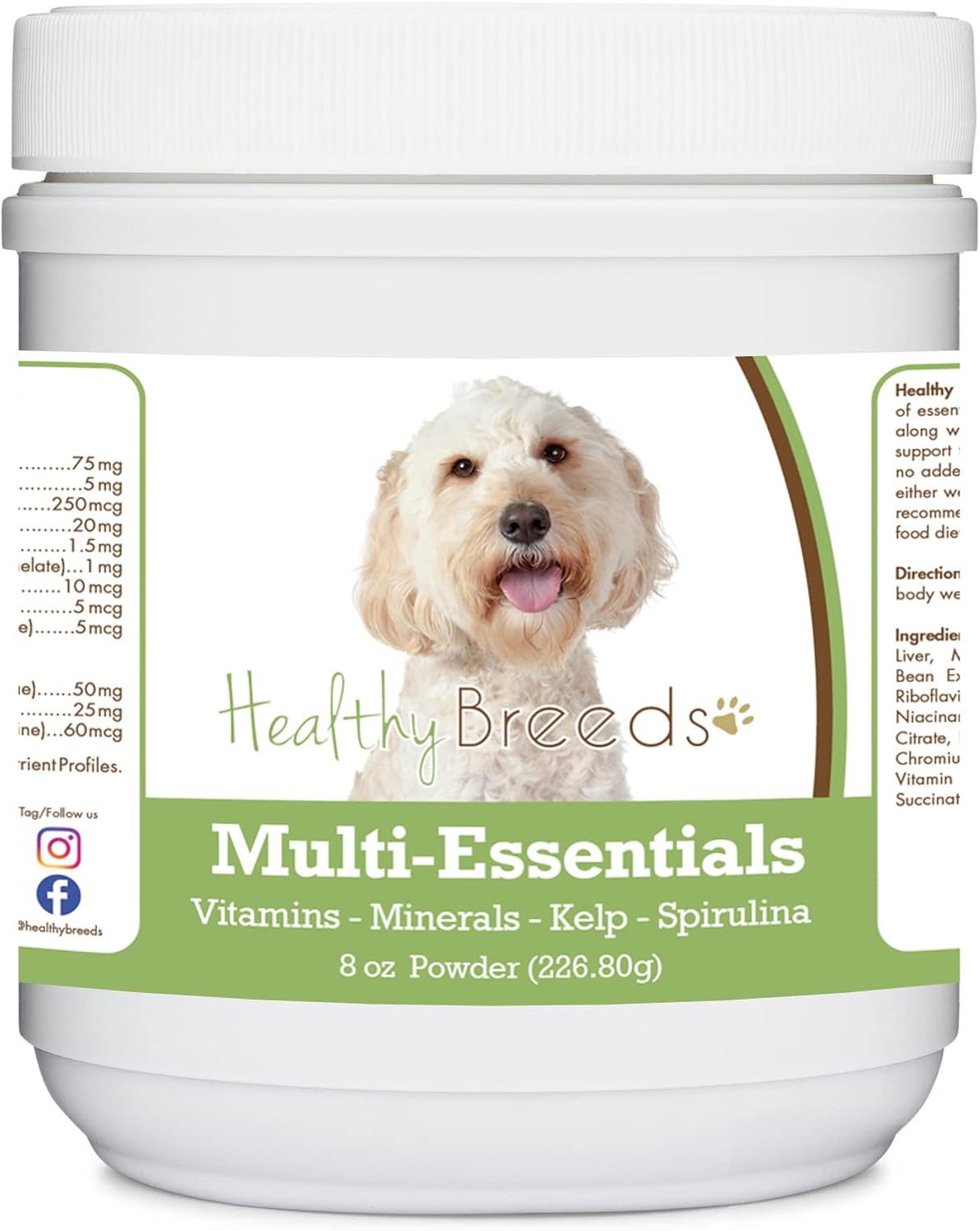 Healthy Breeds Labradoodle Cream Multi-Essentials Powder for Dogs – 227g - görsel 1