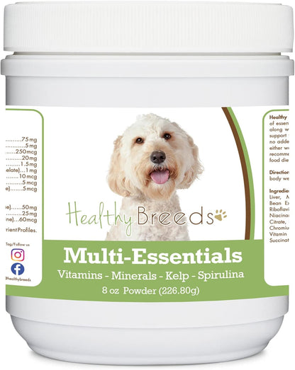 Healthy Breeds Labradoodle Cream Multi-Essentials Powder for Dogs – 227g