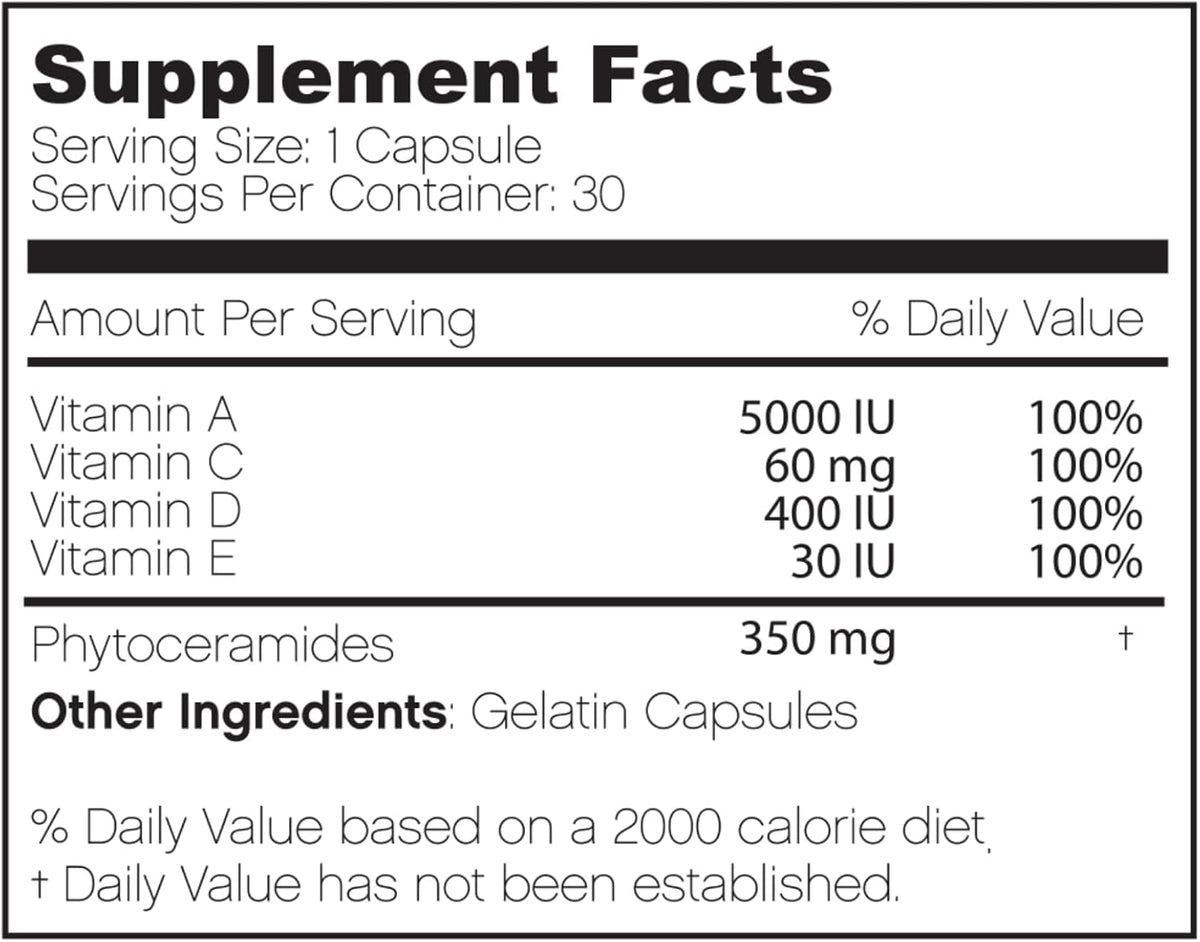 Skinception Phyto350 Advanced Phytoceramides - Plant-Based Skin Hydration & Elasticity Food Supplement (30 Capsules) - görsel 3