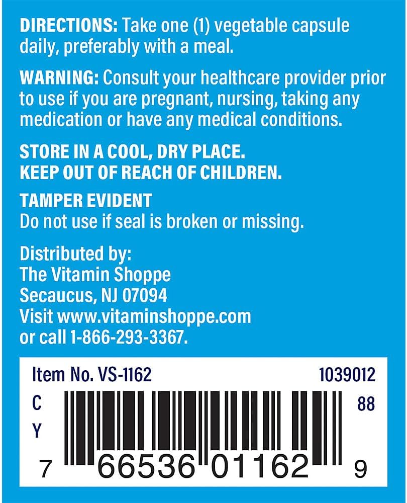 The Vitamin Shoppe Vitamin B6 100mg – Pyridoxine Food Supplement for Energy Metabolism and Brain Support - görsel 3