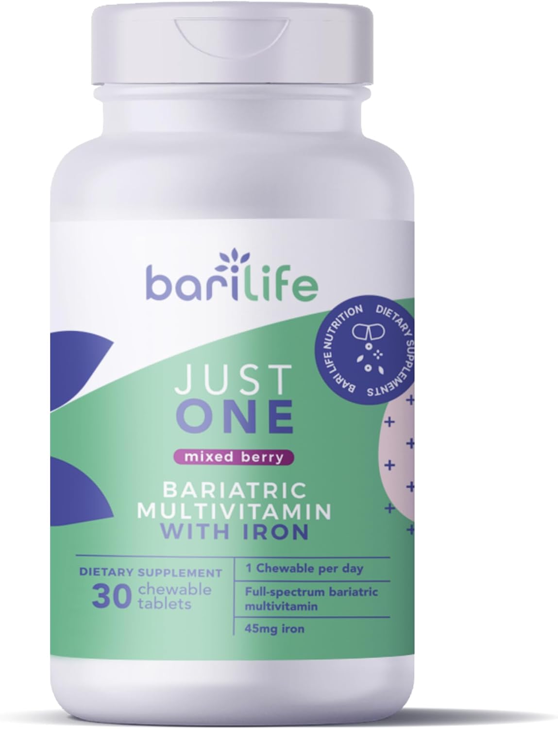 Bari Life Just One Chewable, Once Daily Bariatric Multivitamin with Iron - görsel 1