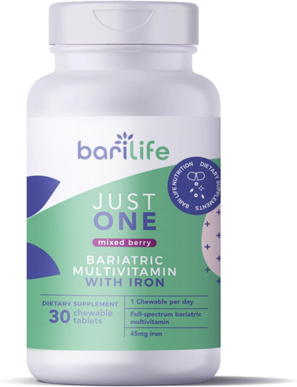 Bari Life Just One Chewable, Once Daily Bariatric Multivitamin with Iron