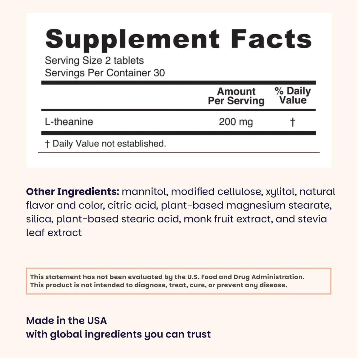 EZ Melts L-Theanine 200 mg – Calm & Relaxation Support – Natural Cherry Flavour – 60 Dissolvable Tablets - görsel 3