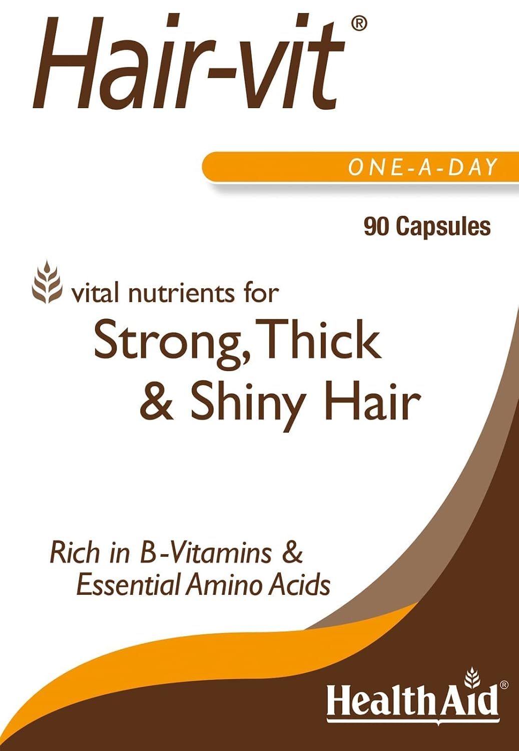 HealthAid Hair-VIT – Hair Support Supplement with Biotin, B-Complex Vitamins and Amino Acids – 90 Capsules - görsel 5
