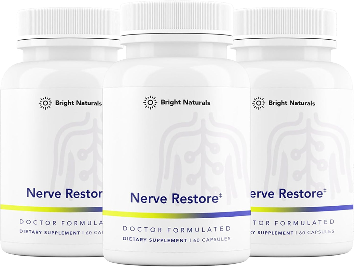Nerve Restore – Nerve Support Supplement with PEA, White Willow & B-Vitamin Complex for Advanced Nerve Health – 180 Capsules - görsel 1