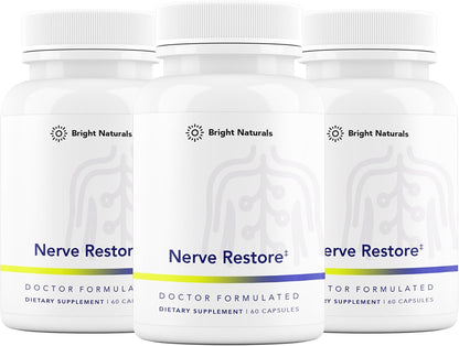 Nerve Restore – Nerve Support Supplement with PEA, White Willow & B-Vitamin Complex for Advanced Nerve Health – 180 Capsules