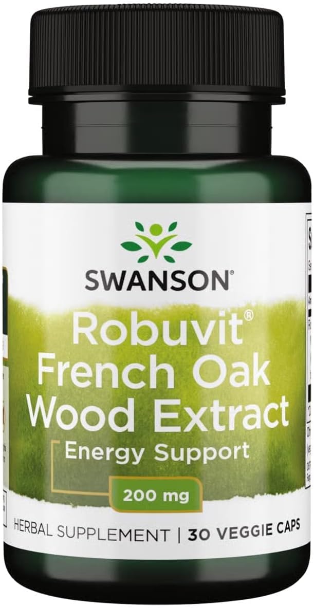 Swanson Robuvit French Oak Wood Extract 200 mg, 30 Vegan Capsules - görsel 1