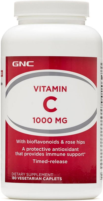 GNC Vitamin C 1000 with Bioflavonoids and Rose Hips Sustained Release