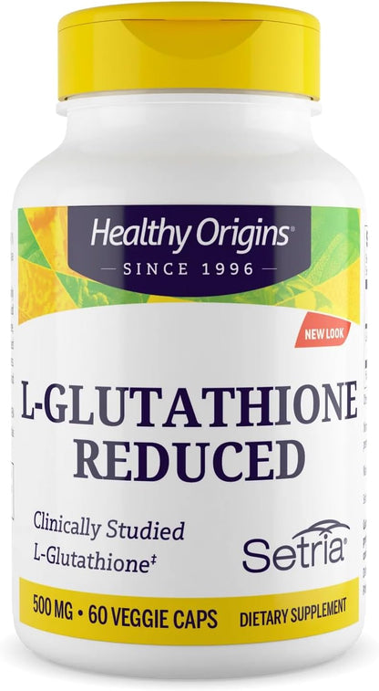 Healthy Origins Setria L-Glutathione 500 mg, – Antioxidant Support: Helps combat oxidative stress by neutralising – Image 1