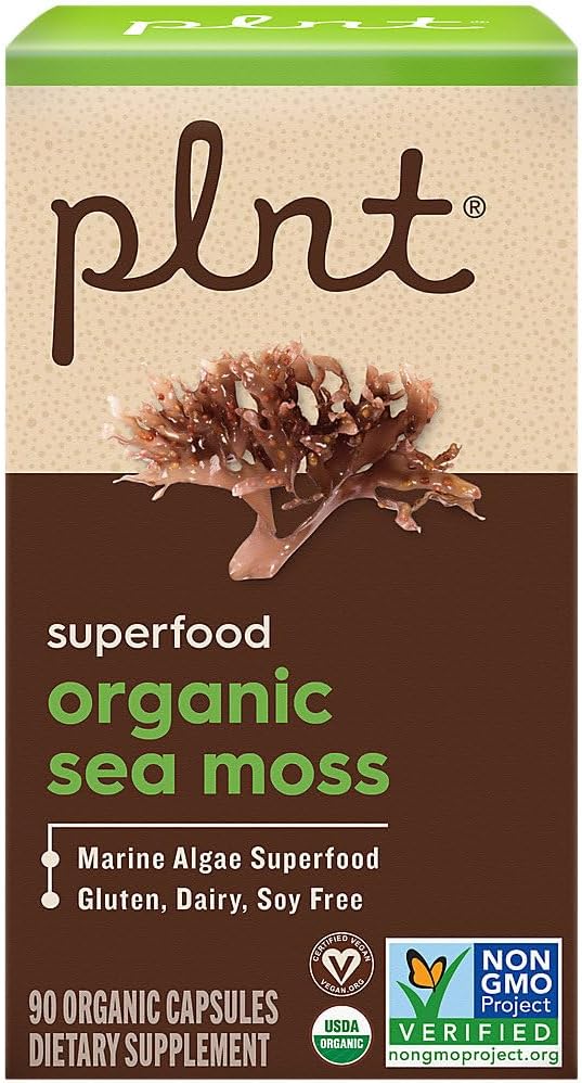 plnt Organic Sea Moss - Marine Algae Superfood, 900mg Organic Irish Moss (90 Capsules) - görsel 4
