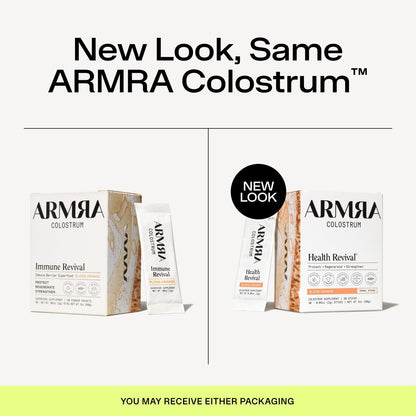 ARMRA Colostrum™ Powder | Blood Orange | Gut Health and Bloating | Skin and Hair | Immunity | Keto, Gluten and Fat-Free | 30 Servings