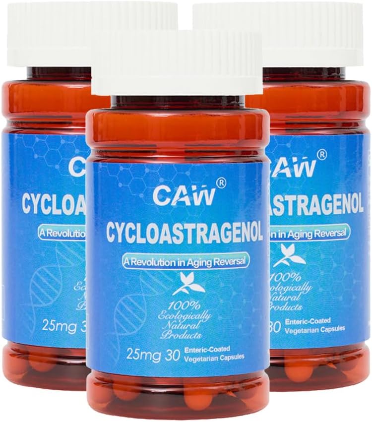 CAW Cycloastragenol 25mg Enteric-Coated Capsules – Food Supplement (90 Count) - görsel 1