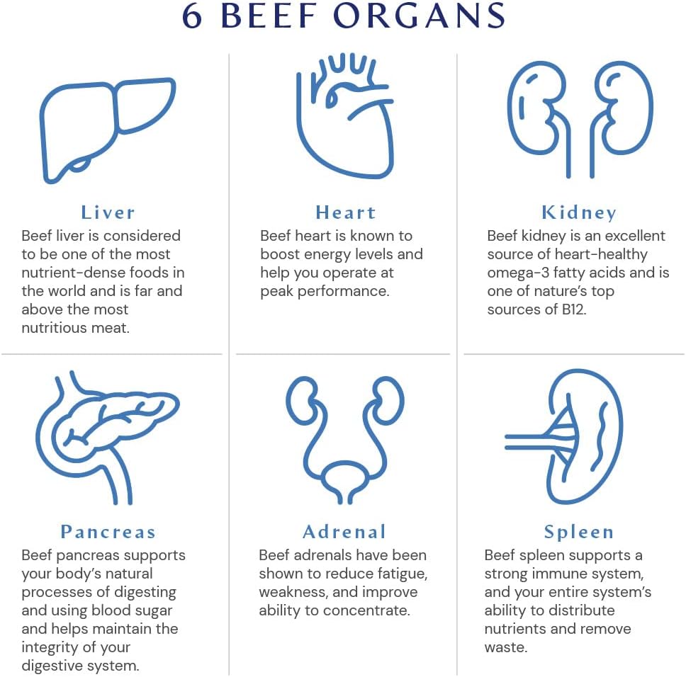 BodyHealth Organ+ Grass-Fed Glandular Organ Complex - 150 Capsules - görsel 7