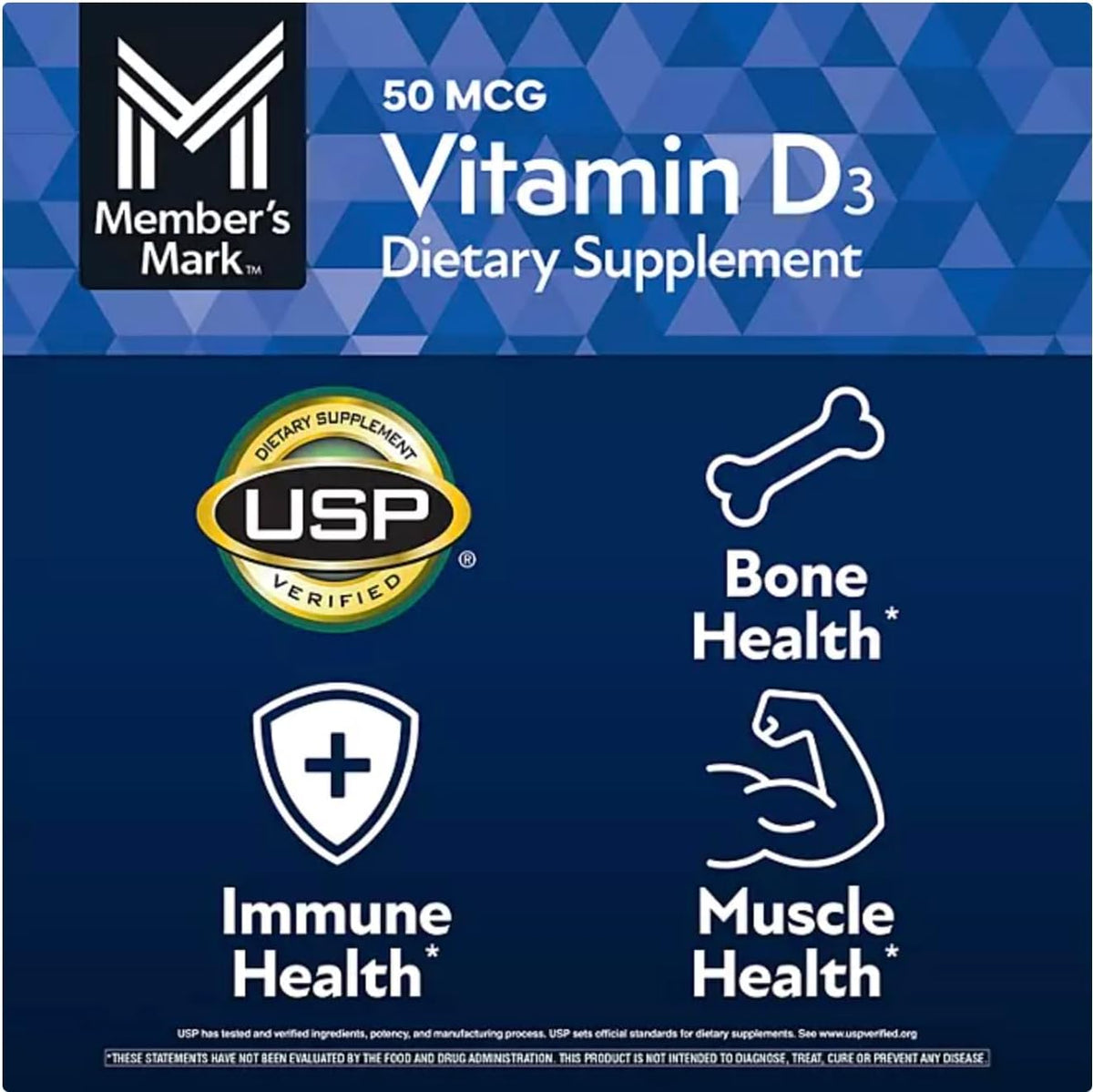 Member Mark Vitamin D3, 50 µg (2000 IU), 400 Soft gel capsules - görsel 5