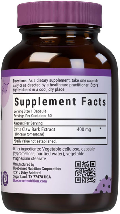 BlueBonnet Cat's Claw Bark Extract, 300 mg, 60 Vegetable Capsules