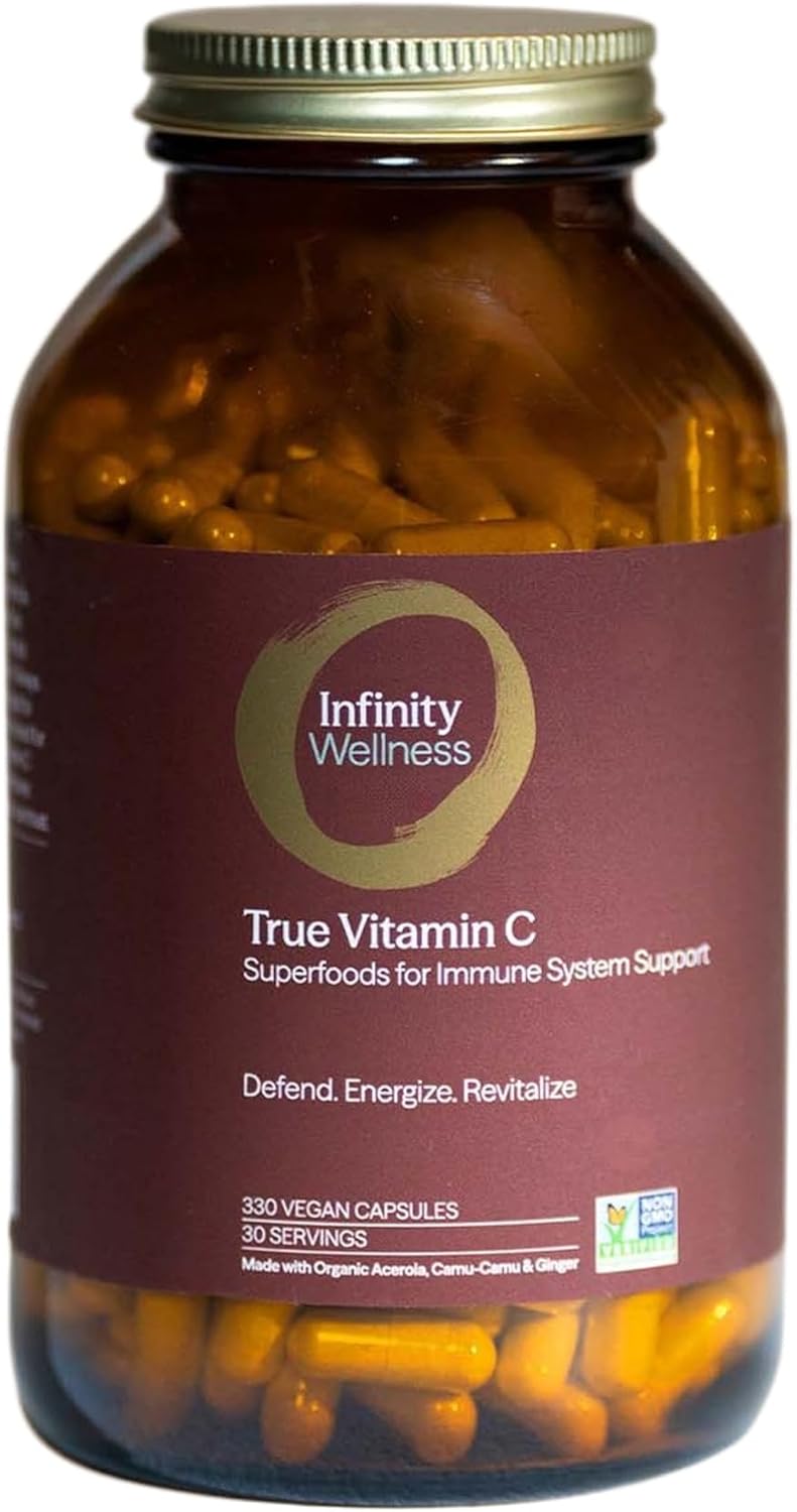 Infinity-C Organic Vitamin C Capsules – Whole Food Vitamin C 1000mg with Acerola, Camu Camu & Amla - görsel 1